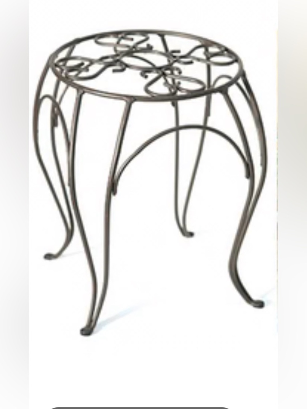 Wrought Iron Plant Stand/ Accent Stool